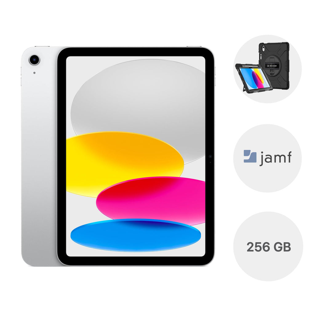 10.9-inch iPad Wi-Fi 256GB - Silver with EduKase Ultra Rugged Cover with Stylus Holder, Screen Protector and JAMF Perpetual License