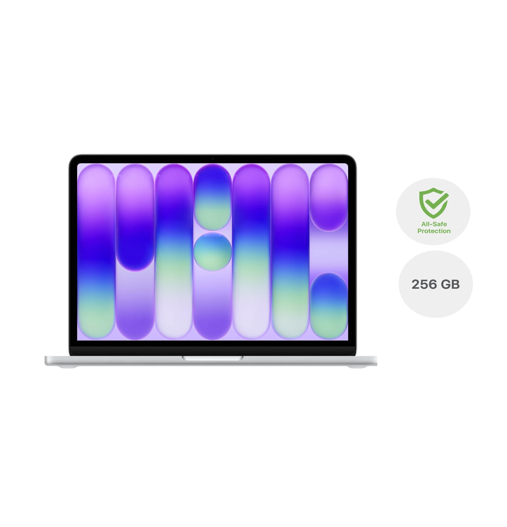 13-inch MacBook Neo: Apple A18 Pro chip with 6 core CPU and 5 core GPU, 8GB, 256GB SSD - Silver