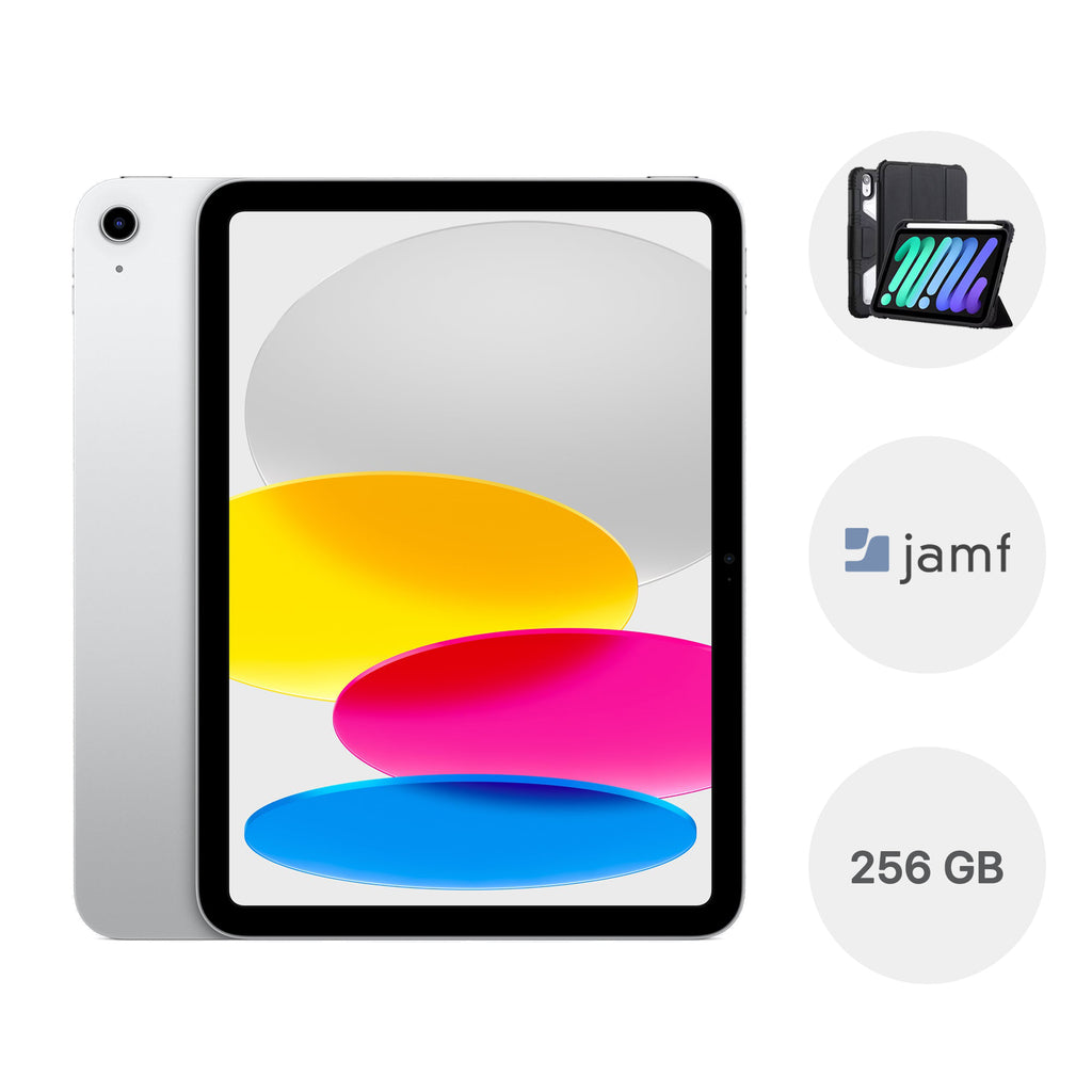 10.9-inch iPad Wi-Fi 256GB - Silver with EduKase Rugged Cover with Stylus Holder and JamF Perpetual License